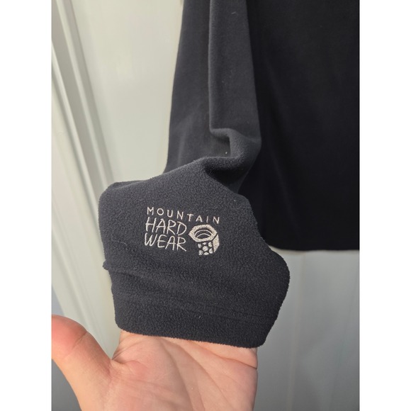 Mountain Hardwear Womens Black Fleece Quarter Zip Pullover Mock Neck Jacket M - Picture 3 of 4